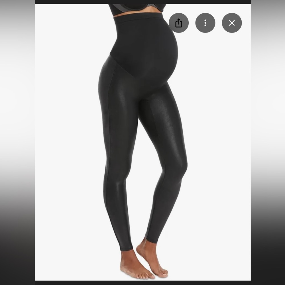 SPANX Maternity Faux Leather Leggings
